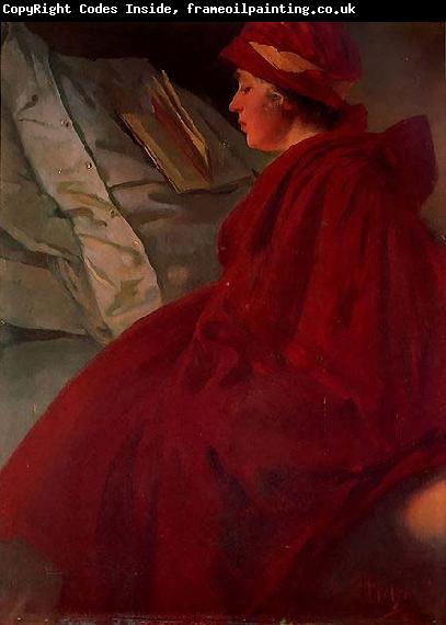 Alfons Mucha The Red Cape